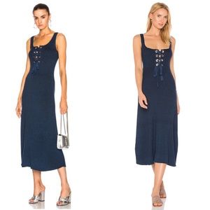 Mara Hoffman Lena Mei Knit Ribbed Tie Up Dress